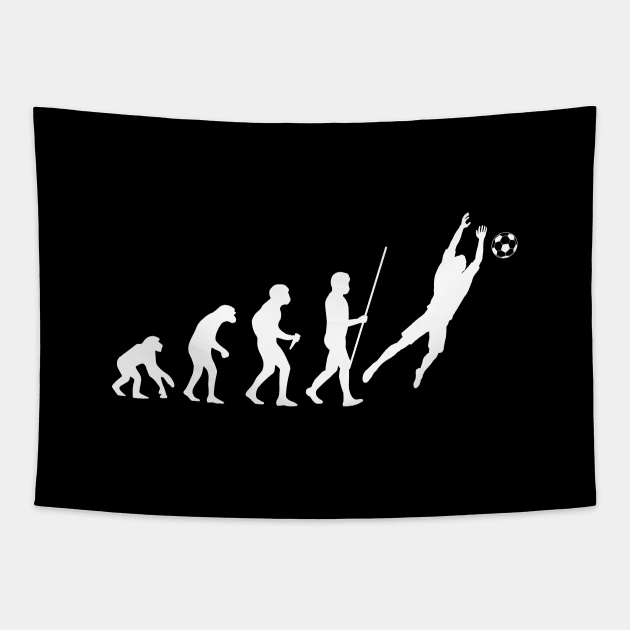 Goalkeeper Evolution Tapestry by ninarts