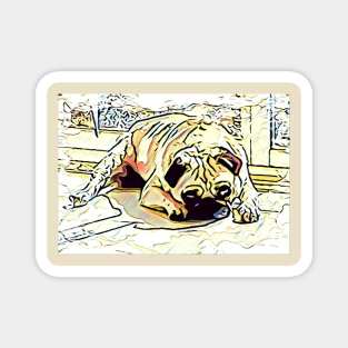 Pug Dog Design Magnet