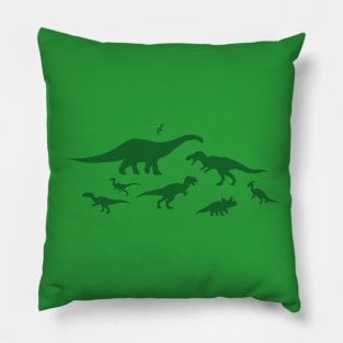 Green Dinosaurs Pillow