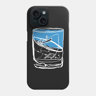 Single Line - Half Full (White) Phone Case