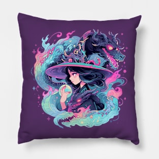 Cute Dragon Witch Pillow