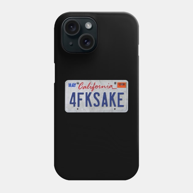 4FKSAKE License Plate Phone Case by karutees