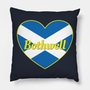 Bothwell Scotland UK Scotland Flag Heart Pillow