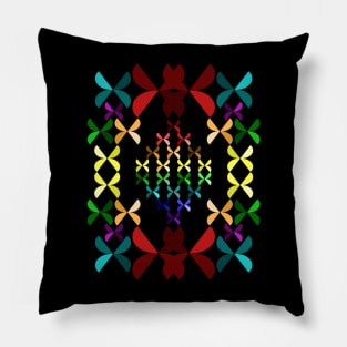 Abstract rainbow framed Pillow