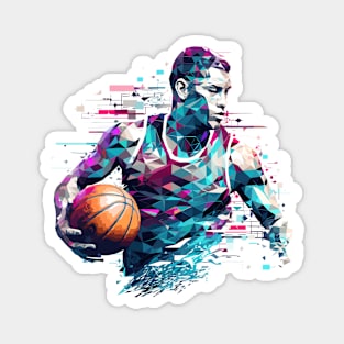 Basketball Player Sport Game Champion Competition Abstract Magnet