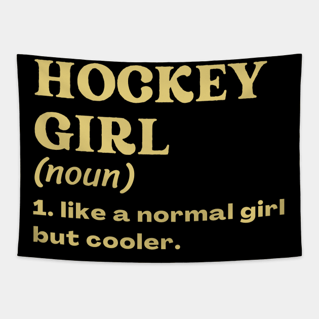 Hockey Girl Tapestry by ClorindaDeRose