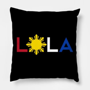 Lola - Grandmother - Filipino Flag Colors w/Sun Pillow