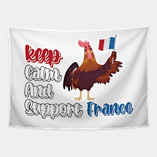 Keep Calm And Support France Tapestry