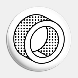 3D Ben Day Dot Isometric Letter O Pin