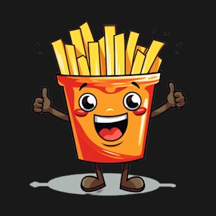 kawaii french fries T-Shirt cute potatofood T-Shirt