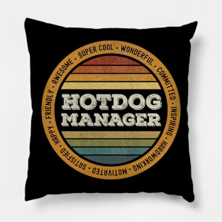 Vintage Hotdog Manager Pillow