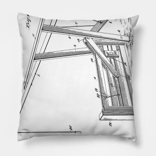 Gate Vintage Patent Hand Drawing Pillow