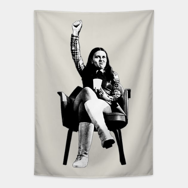 Bernadette Devlin McAliskey / Retro Graphic Artwork Tapestry by feck!