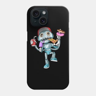 Kids Birthday Funny Robot Unhealthy Food Bday Party Phone Case