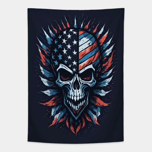 American Skull Tapestry by By_Russso