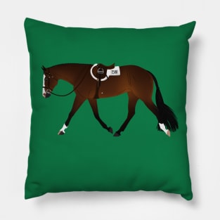 Bay Hunter Horse - Equine Rampaige Pillow