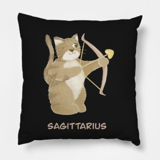 Sagittarius cat zodiac sign Pillow