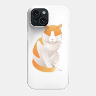 Painting of an orange cat Phone Case