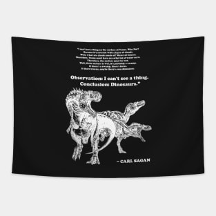 Conclusion: Dinosaurs [White] Tapestry