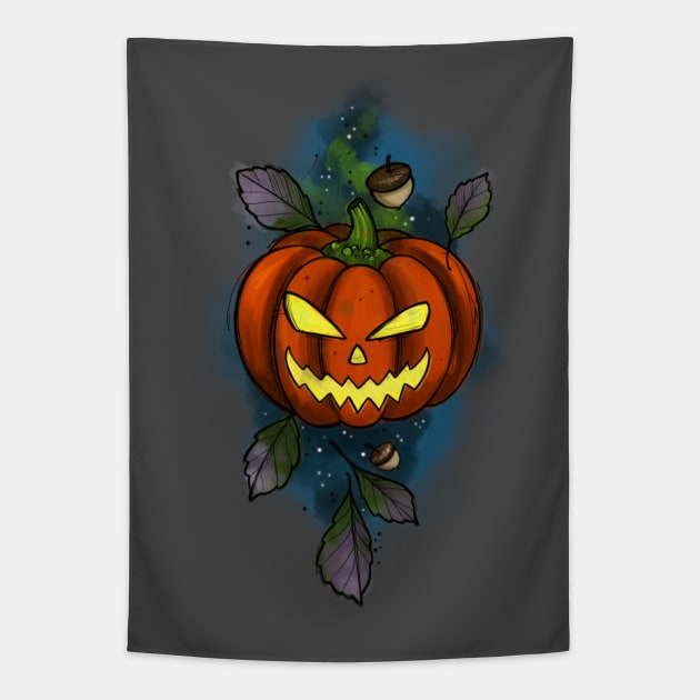 Jack o lantern Tapestry by mellobunni