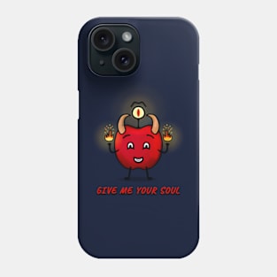 Cartoon Funny Evil Apple want your soul Phone Case