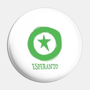 Esperanto Round Flag Pin