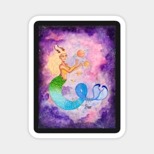 Capricorn Astrological Sign Space Portrait Magnet