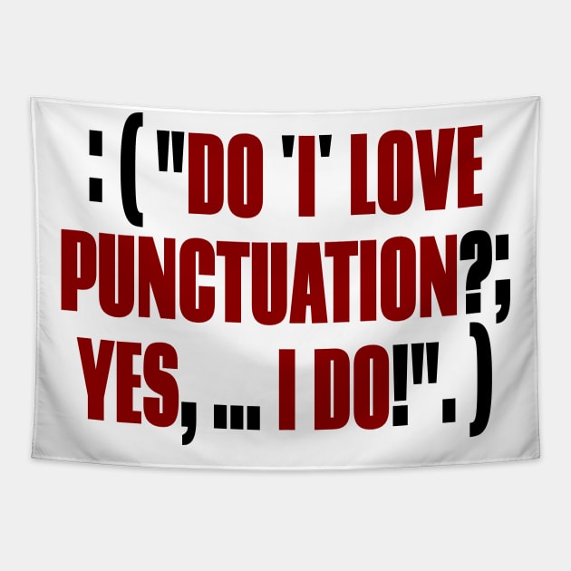 Funny Punctuation Grammar Tapestry by mailboxdisco