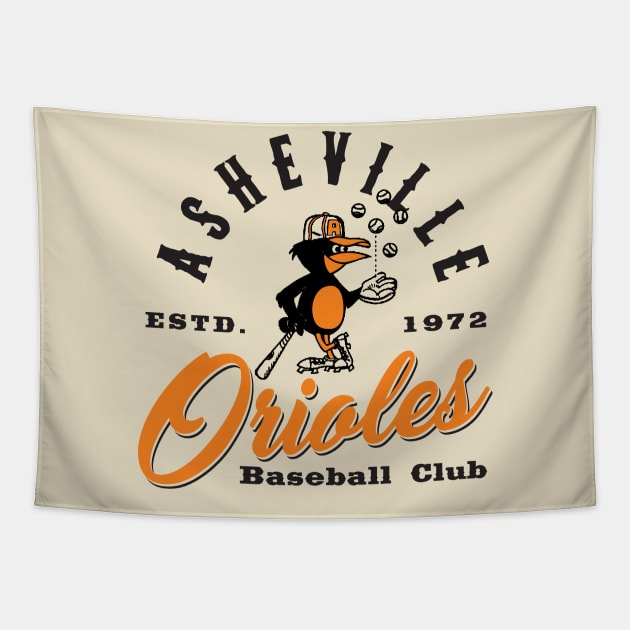 Asheville Orioles Tapestry by MindsparkCreative