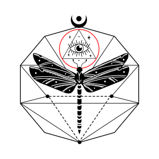 Dragonfly with All Seeing Eye T-Shirt