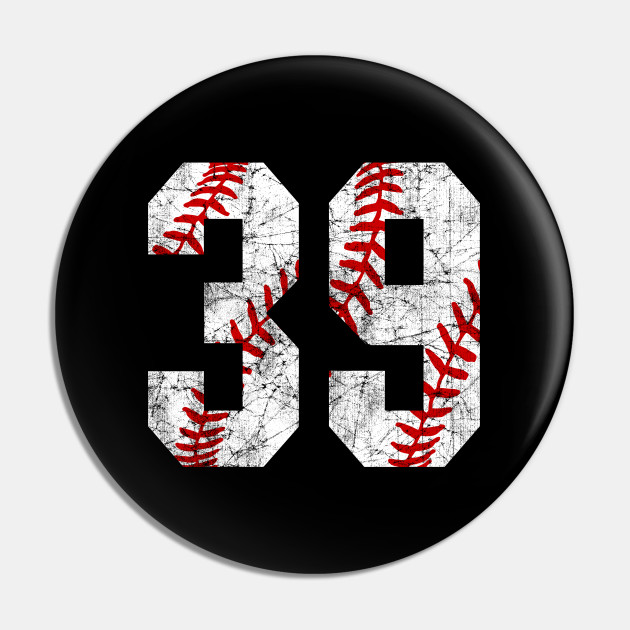 TeeCreations Baseball Number 39 #39 Baseball Shirt Jersey Favorite Player Biggest Fan Sticker