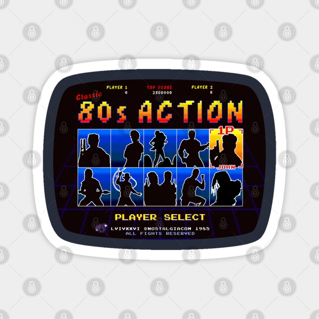 80s Action Heroes Magnet by TwistedKoala