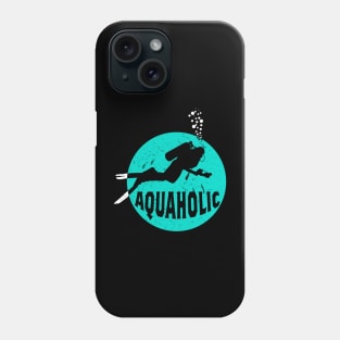 Vintage Scuba Diving Shirt Aquaholic Funny Scuba Diver Gifts Phone Case