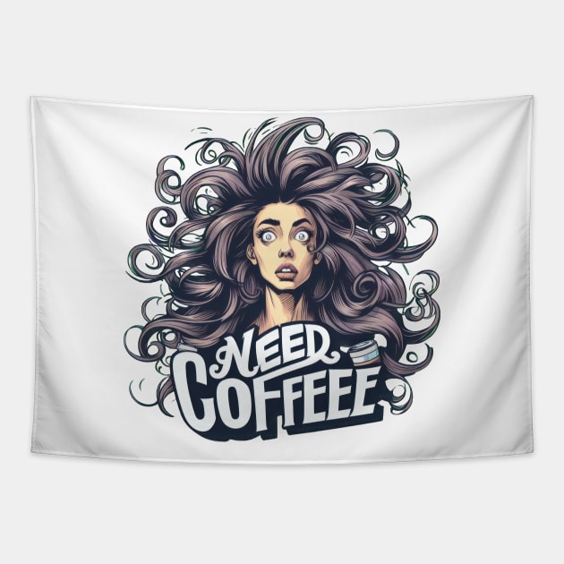 NEED COFFEE Tapestry by Coffee Lover Finds