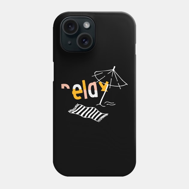 Relaxation Holiday Beach Summer Sun Phone Case by Foxxy Merch