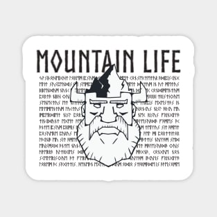 Mountain Life Dwarf with Runes Magnet