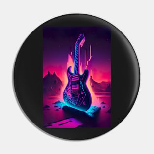 Cool Guitar Cyber Future Style Pin