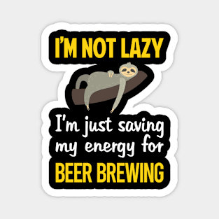 Funny Lazy Beer Brewing Magnet