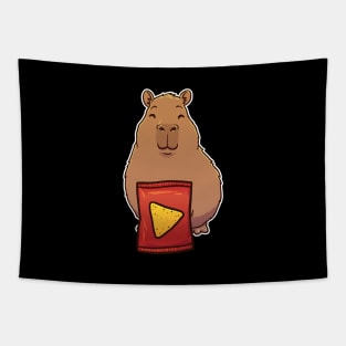 Capybara Corn Chips Tapestry