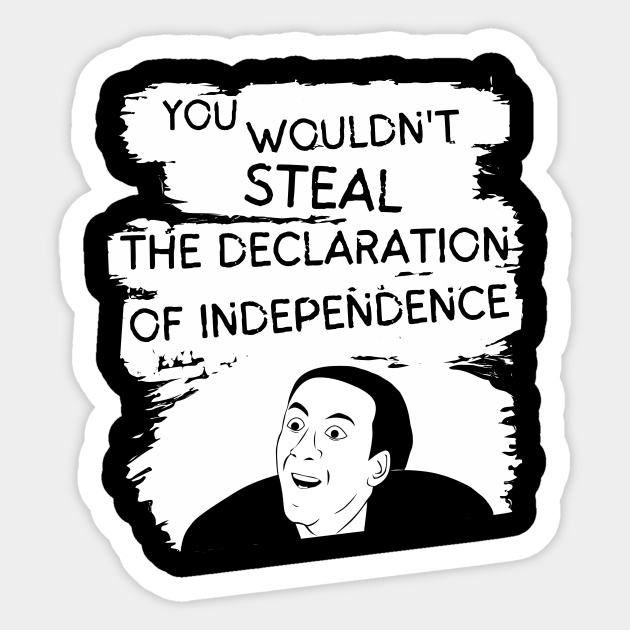 nicolas cage trying to steal the declaration of independence