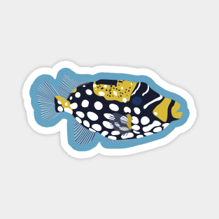 Clown trigger fish illustration Magnet