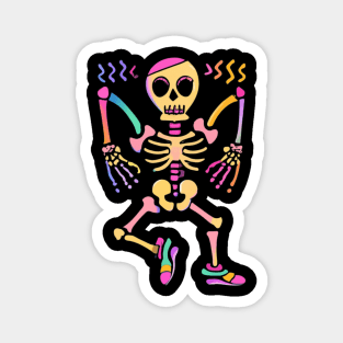 Dancing Skeleton Rainbow Magnet