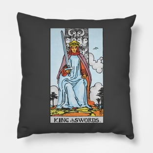 King of swords tarot card Pillow