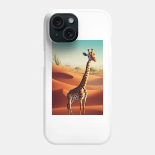 Giraffe in the Desert Phone Case