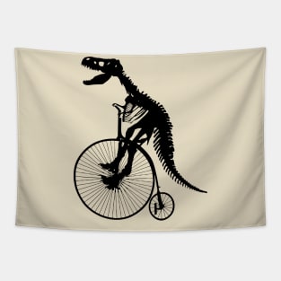 T rex dinosauros fossil bicycling Tapestry