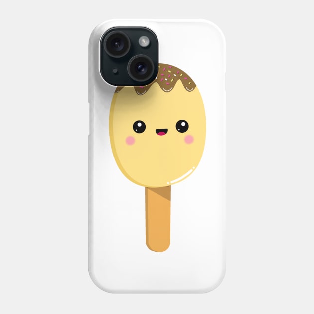 Cute yellow lollipop, kawaii ice lolly, ice cream, summer foods, Phone Case by Catphonesoup