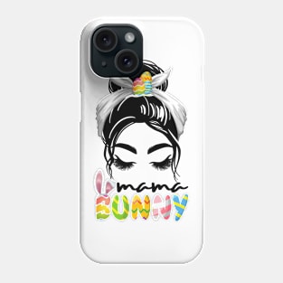 Mama Bunny Messy Bun Happy Easter Phone Case