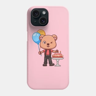 Birthday Bear Cute Cartoon Phone Case