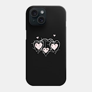 Three spikey hearts Phone Case