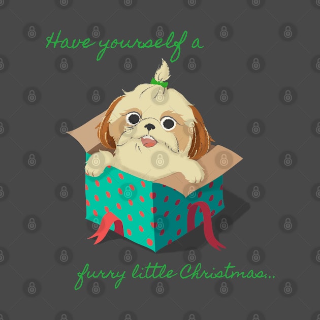 Have Yourself A Furry Little Christmas (Have Yourself A Merry Little Christmas) Christmas Present Dog by LoveofDog